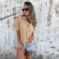 👗2025 New design✨Casual plain-colored women's shirt blouse in a loose fit💃