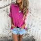 👗2025 New design✨Casual plain-colored women's shirt blouse in a loose fit💃