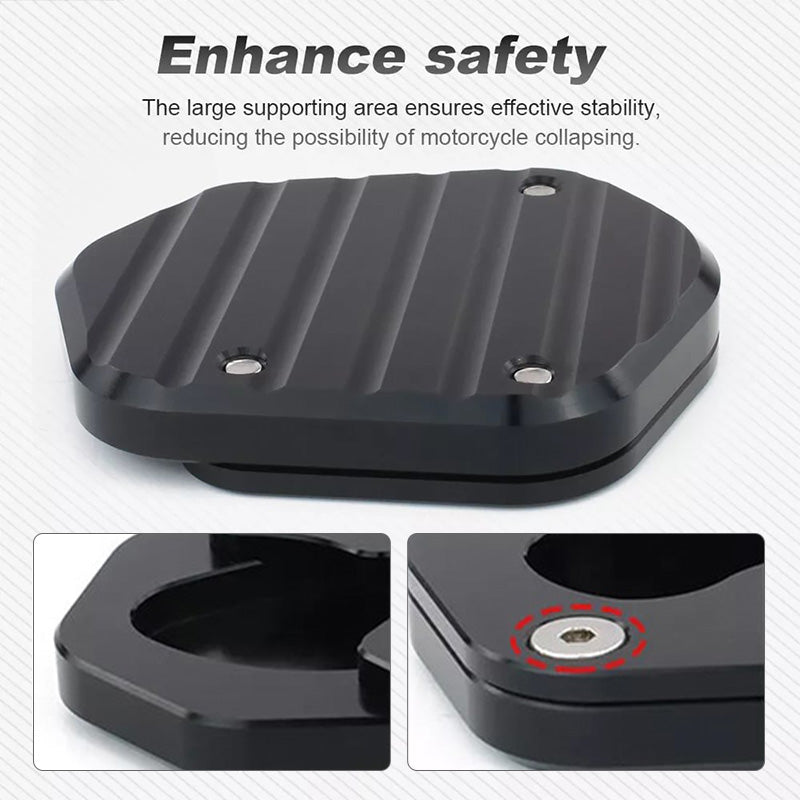 Motorcycle foot side stand pad plate kick stand