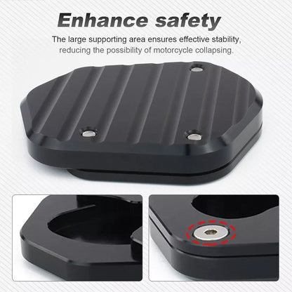 Motorcycle foot side stand pad plate kick stand