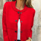 Damen Strickjacke mit Knöpfen