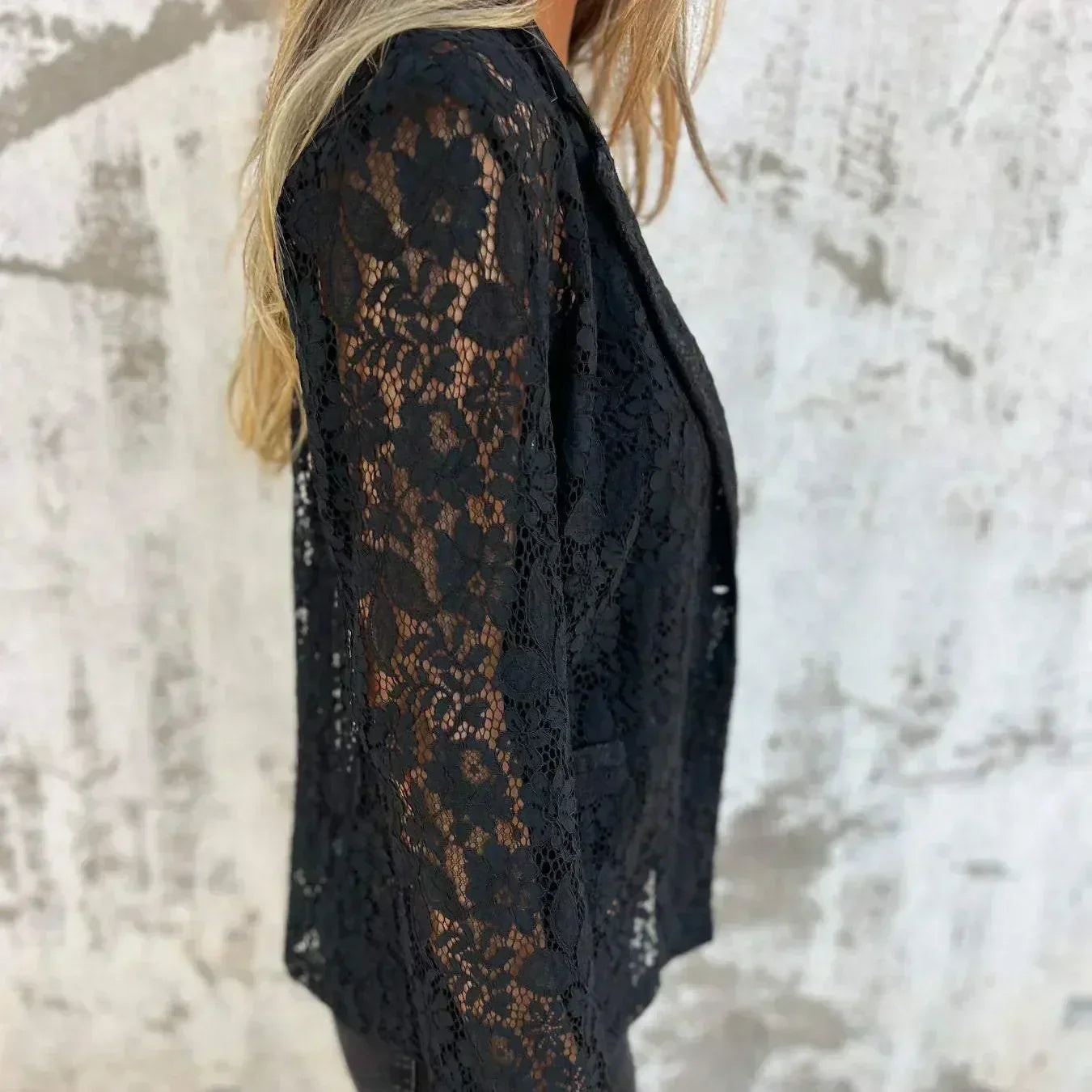 All-Over Spitze Mesh Blazer🔥🔥Elegant, ohne Ihre Persönlichkeit zu verlieren
