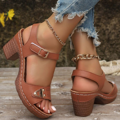 Damen Sandalen mit Blockabsatz