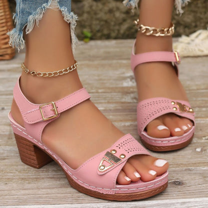 Damen Sandalen mit Blockabsatz