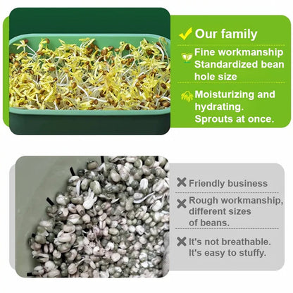 🌱💚Stackable Bean Sprout Growing Box🎉 Second One at Half Price! Mehrschichtiges Design, perfekt für den Heimanbau, gesundes grünes Leben!