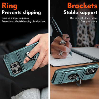 Couverture pratiques avec support de carte et stand en anneau pour iPhone