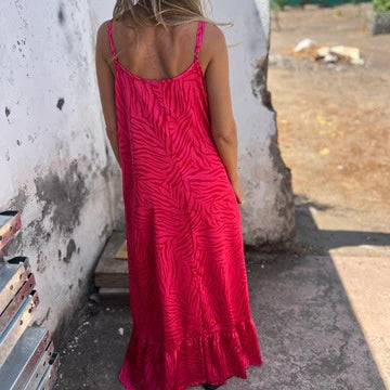 Damas Maxikleid con presión y seguidores de espagueti