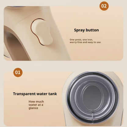 Portable hand vacuum steamer for clothing
