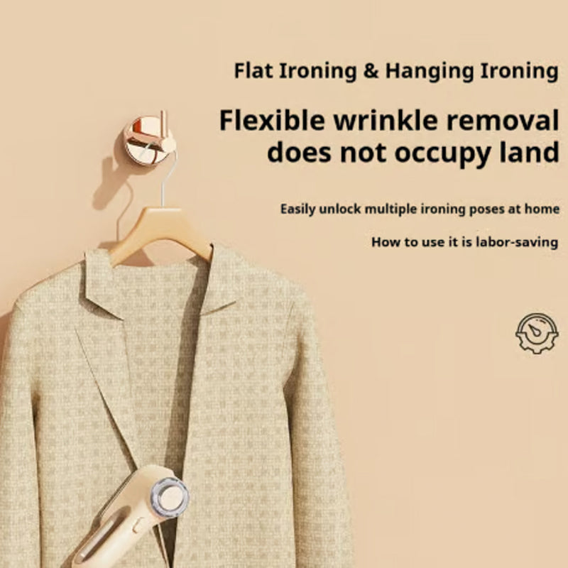 Portable hand vacuum steamer for clothing