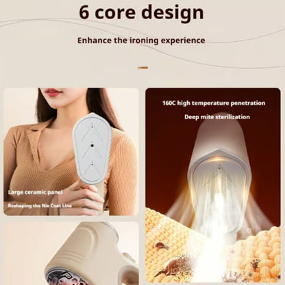 Portable hand vacuum steamer for clothing