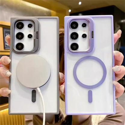Magnetisk telefonfodral med Kickstand för Samsung