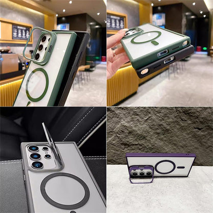 Magnetisk telefonfodral med Kickstand för Samsung
