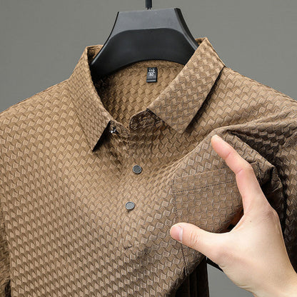 🔥Heiße 50% Rabatt🔥 👕Männer Texturiertes Kurzarmhemd