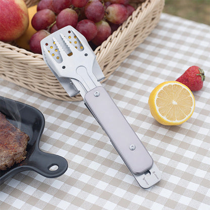 🔥Venta caliente🥓Utensilios para barbacoa de camping 3 en 1, tenedor, espátula y pinza para el hogar