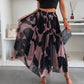 ☀️2025 frühsommer neu 👗Damen-Maxirock mit trendigem Druck und elastischem Bund