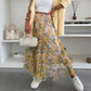 ☀️2025 frühsommer neu 👗Damen-Maxirock mit trendigem Druck und elastischem Bund