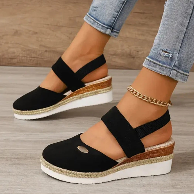 🥿Sandalen met lage sleehak en gesloten teenbandjes🌈Verschillende kleuren om uit te kiezen