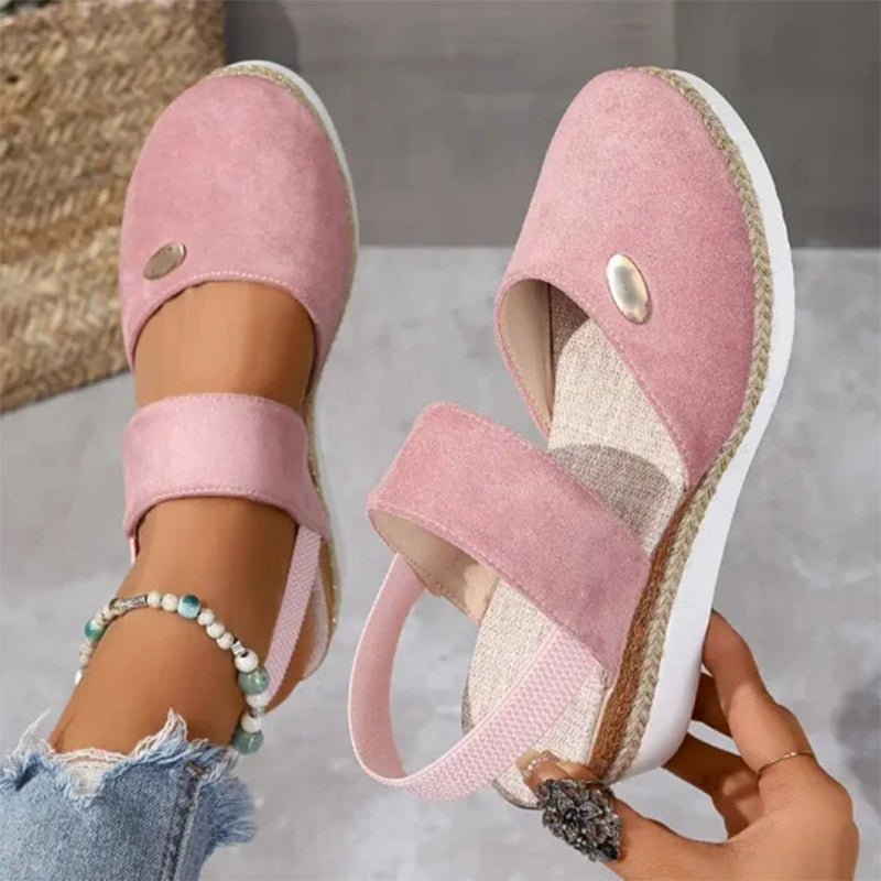 🥿Sandalen met lage sleehak en gesloten teenbandjes🌈Verschillende kleuren om uit te kiezen