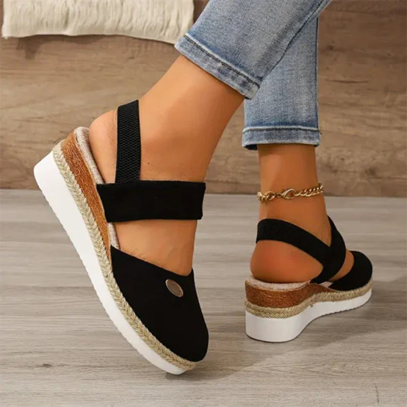 🥿Sandalen met lage sleehak en gesloten teenbandjes🌈Verschillende kleuren om uit te kiezen