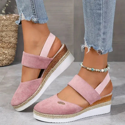 🥿Sandalen met lage sleehak en gesloten teenbandjes🌈Verschillende kleuren om uit te kiezen