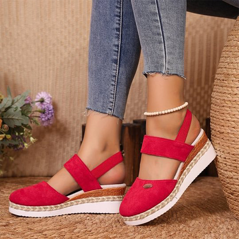 🥿Sandalen met lage sleehak en gesloten teenbandjes🌈Verschillende kleuren om uit te kiezen