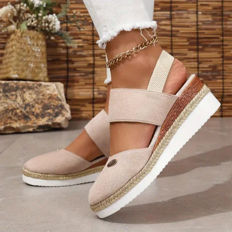 🥿Sandalen met lage sleehak en gesloten teenbandjes🌈Verschillende kleuren om uit te kiezen