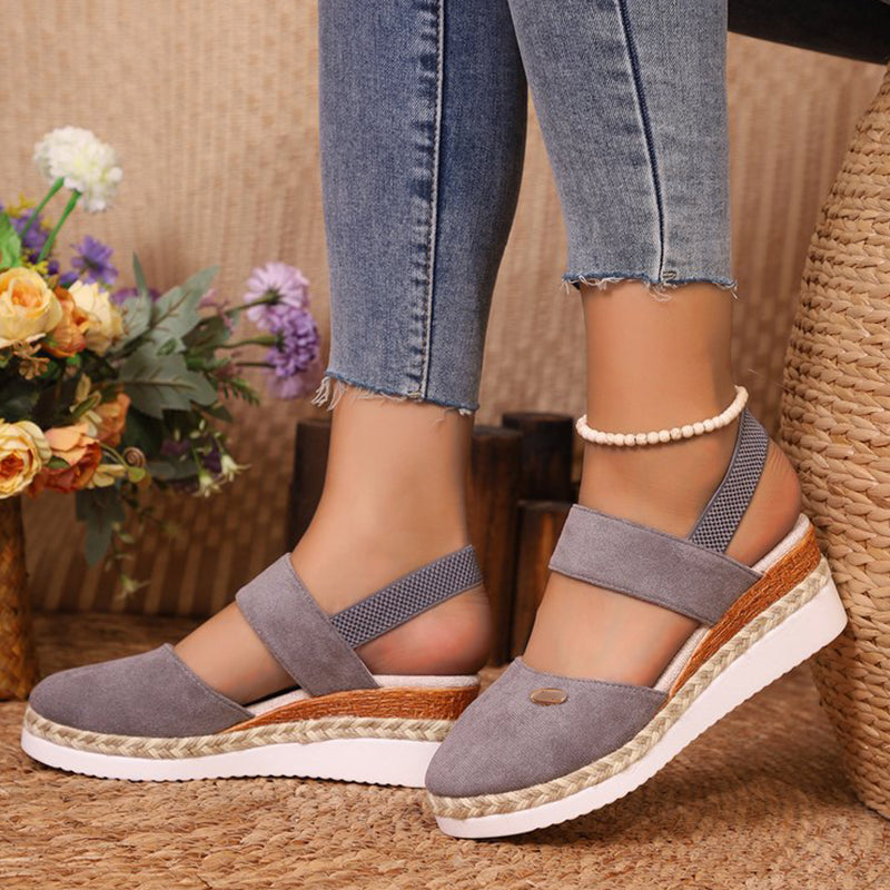 🥿Sandalen met lage sleehak en gesloten teenbandjes🌈Verschillende kleuren om uit te kiezen