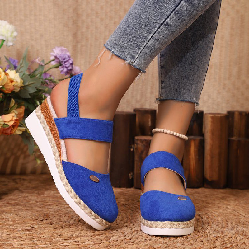 🥿Sandalen met lage sleehak en gesloten teenbandjes🌈Verschillende kleuren om uit te kiezen