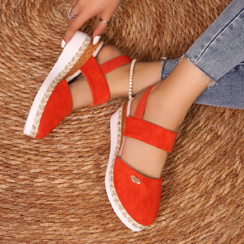 🥿Sandalen met lage sleehak en gesloten teenbandjes🌈Verschillende kleuren om uit te kiezen