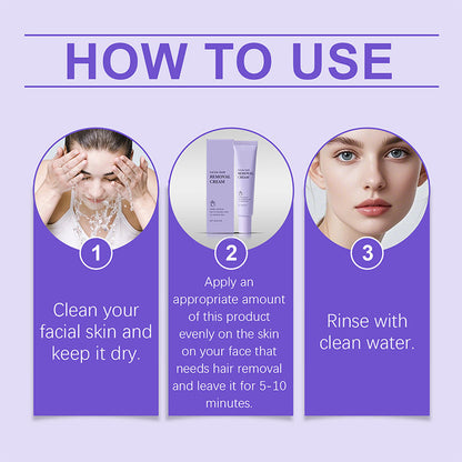 💗Achetez-en 1, obtenez-en 1 gratuitement💗Crème dépilatoire douce et indolore pour le visage