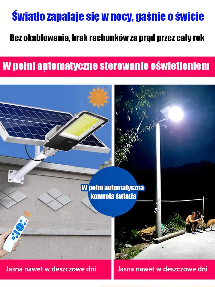 💥SISTE DAGS SALG 50 % RABATT💥Supersterkt vanntett solcelledrevet gatelys