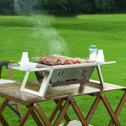 🔥🔥🔥Parrilla plegable de acero inoxidable para exteriores.