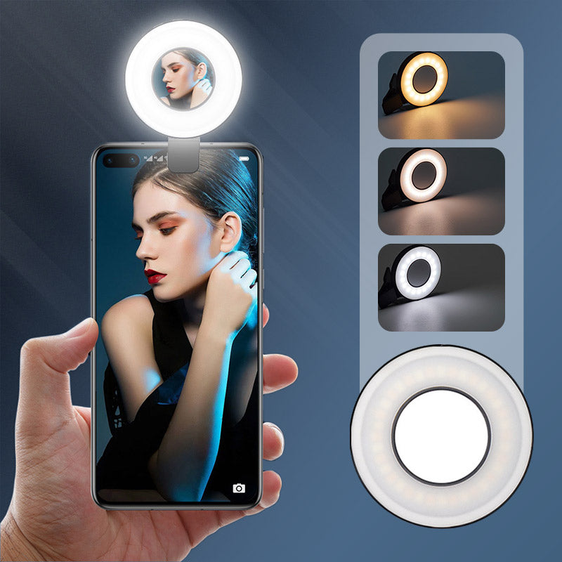 Telefono ad anello magnetico Luce di riempimento con clip