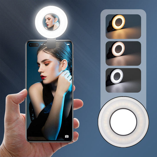 Magnetic ring telephone filling light with clip