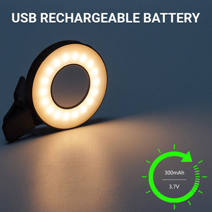 Telefono ad anello magnetico Luce di riempimento con clip