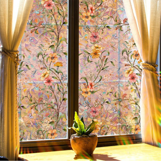 Static window sticker with pattern