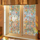 Static window sticker with pattern