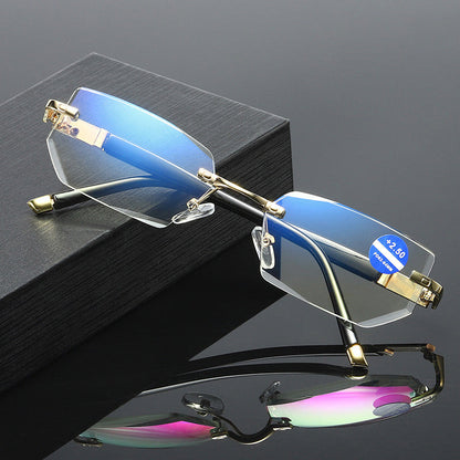 Blue light filter glasses without rand for presumption