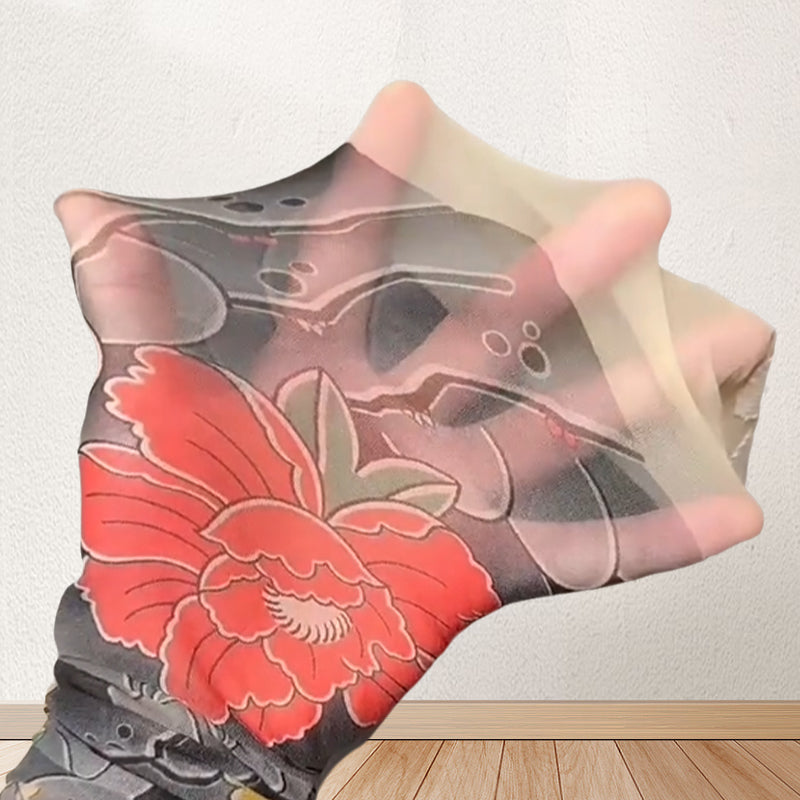 🔥Saldi 2025🔥Calze unisex a vita alta con tatuaggio floreale