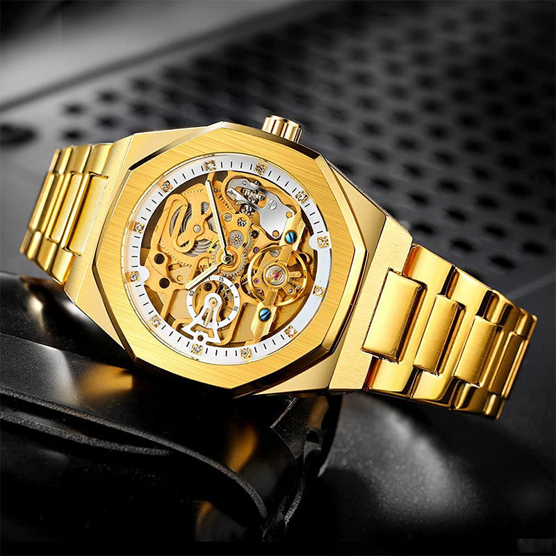 ⏳Oferta especial por tiempo limitado⌛ Reloj esqueleto mecánico de lujo para hombre.