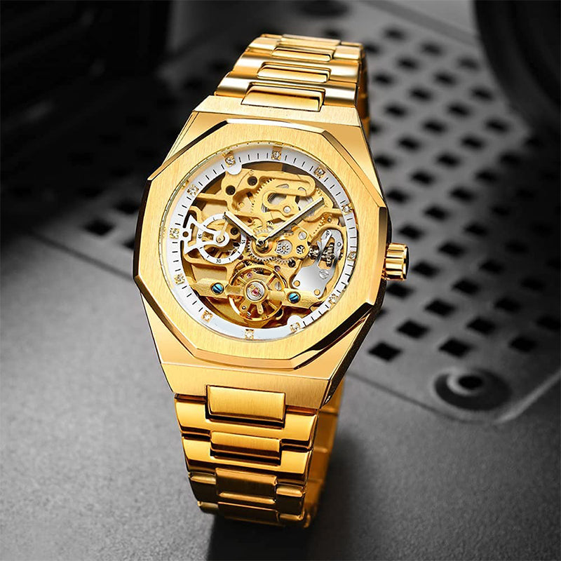 ⏳Oferta especial por tiempo limitado⌛ Reloj esqueleto mecánico de lujo para hombre.