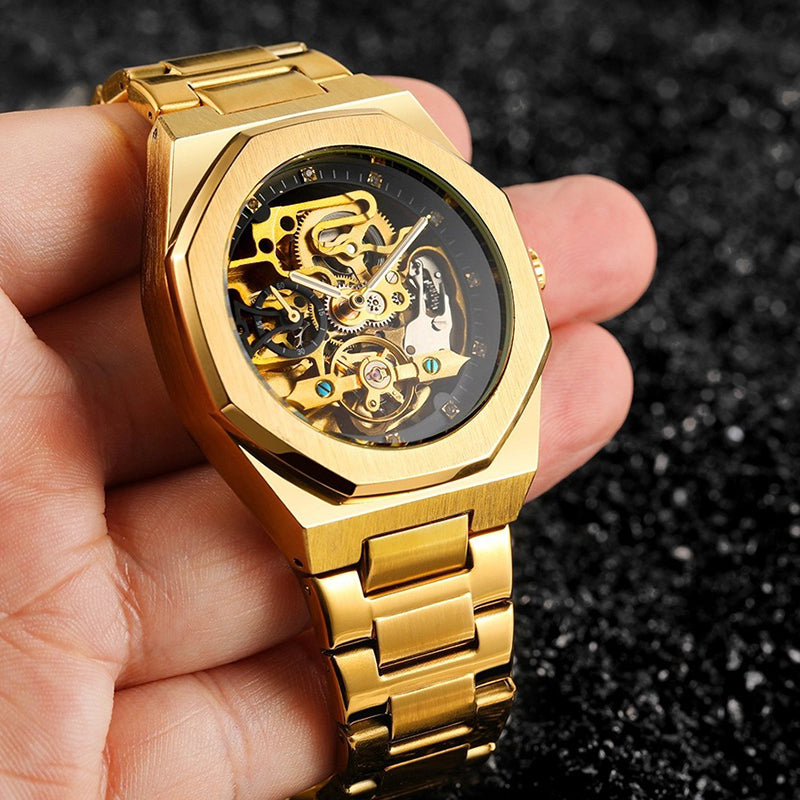 ⏳Oferta especial por tiempo limitado⌛ Reloj esqueleto mecánico de lujo para hombre.
