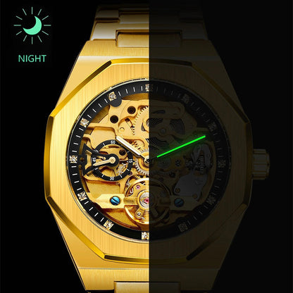 ⏳Oferta especial por tiempo limitado⌛ Reloj esqueleto mecánico de lujo para hombre.