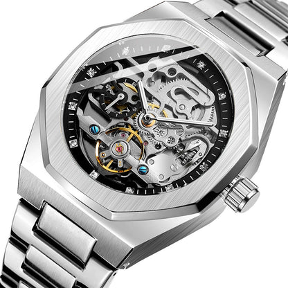 ⏳Oferta especial por tiempo limitado⌛ Reloj esqueleto mecánico de lujo para hombre.