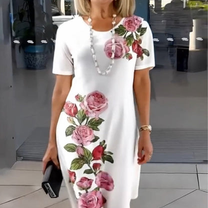 🌸vårens spesialtilbud💐 Rose Bloom kortermet kjole