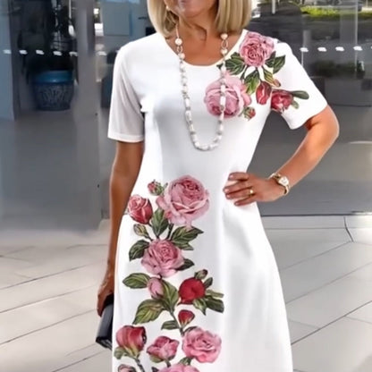 🌸vårens spesialtilbud💐 Rose Bloom kortermet kjole