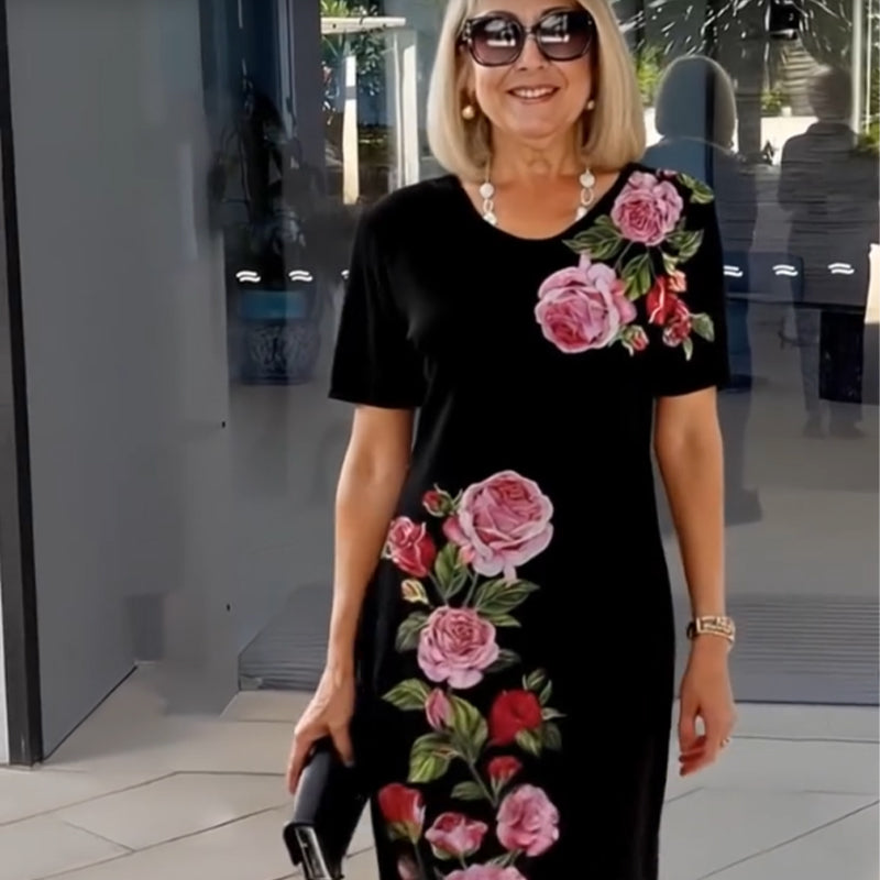 🌸vårens spesialtilbud💐 Rose Bloom kortermet kjole