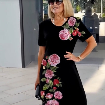 🌸vårens spesialtilbud💐 Rose Bloom kortermet kjole