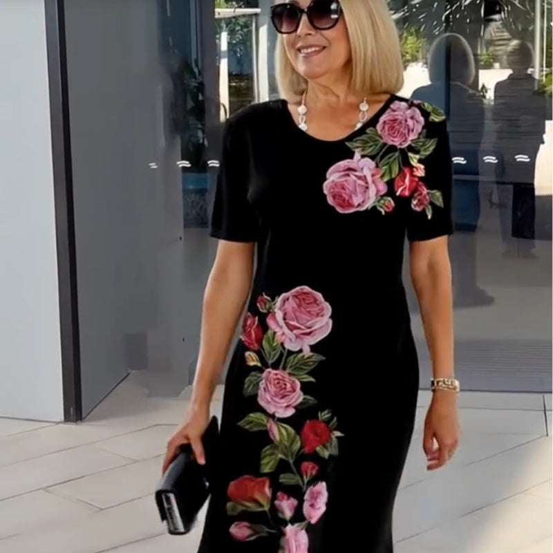 🌸vårens spesialtilbud💐 Rose Bloom kortermet kjole
