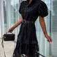🌸👗Goddess Day Spezial🎉50% OFF!Women's Vintage Kurzarm Hollow Out Spitzenkleid